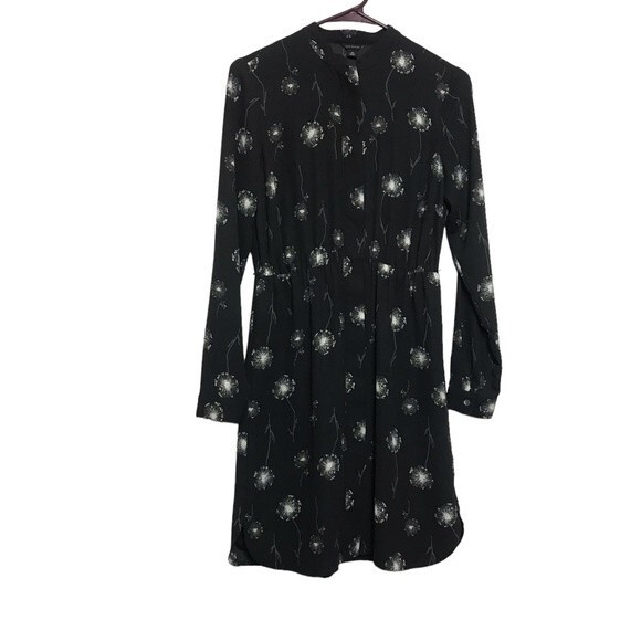 Ann Taylor‎ Loft Black Dandelion Shift Dress - Picture 1 of 10